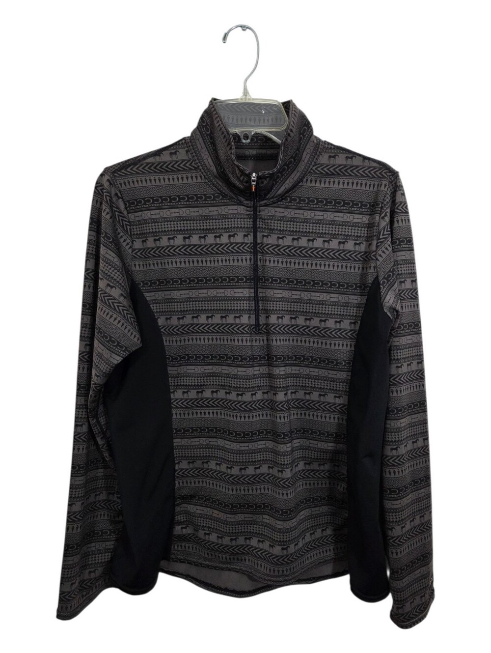 Kerrits Women's Zip Pullover Long Sleeve Top Equestrian Horse Riding Shirt Large